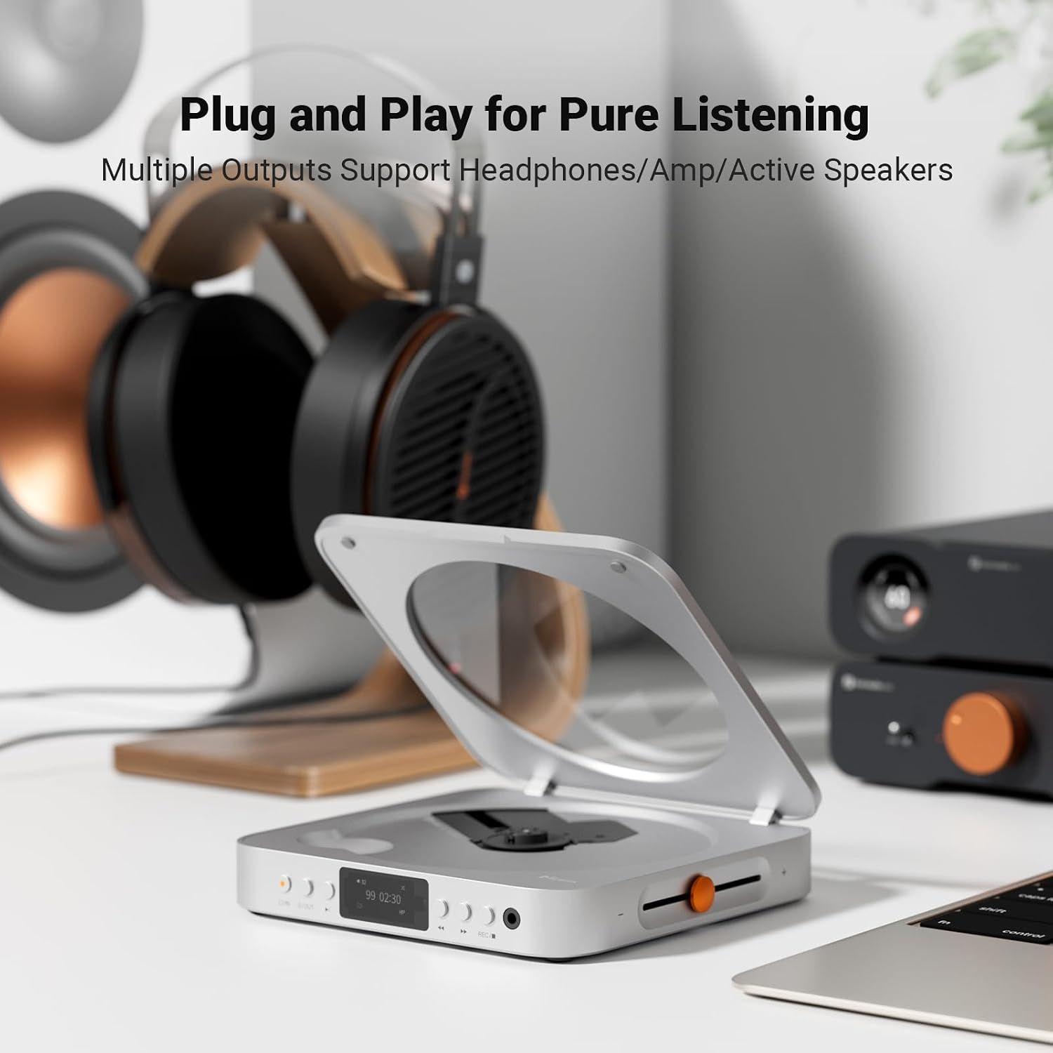Reproductor CD HiFi Fosi Audio Merak DAC 3,5mm USB Óptico -3