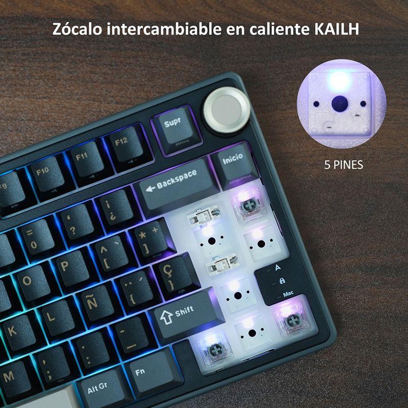 Teclado Mecánico RK R75 Phantom 75% Español - Royal Kludge-6