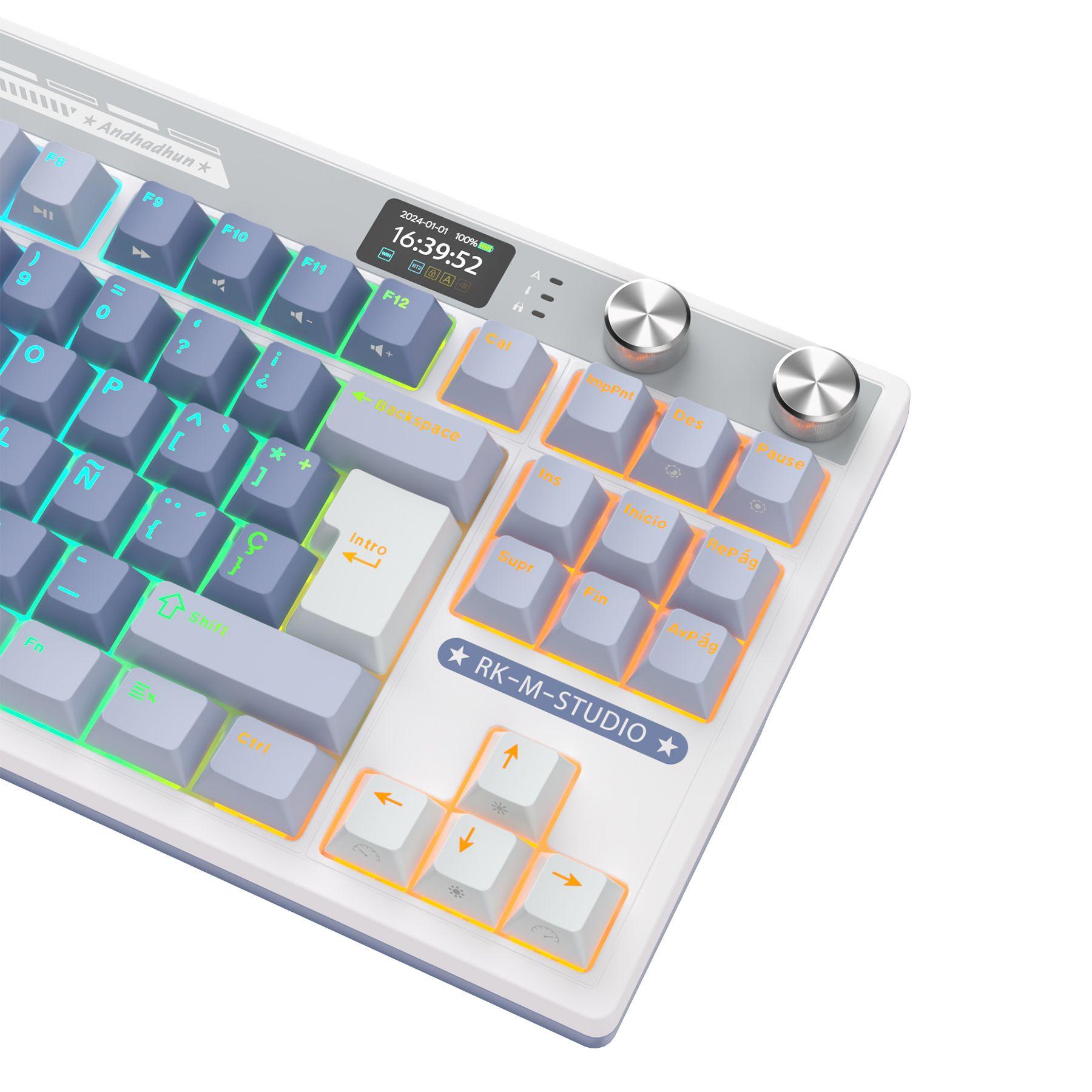 Teclado Mecánico Inalámbrico RKM87 Blue 80% TKL Español-1