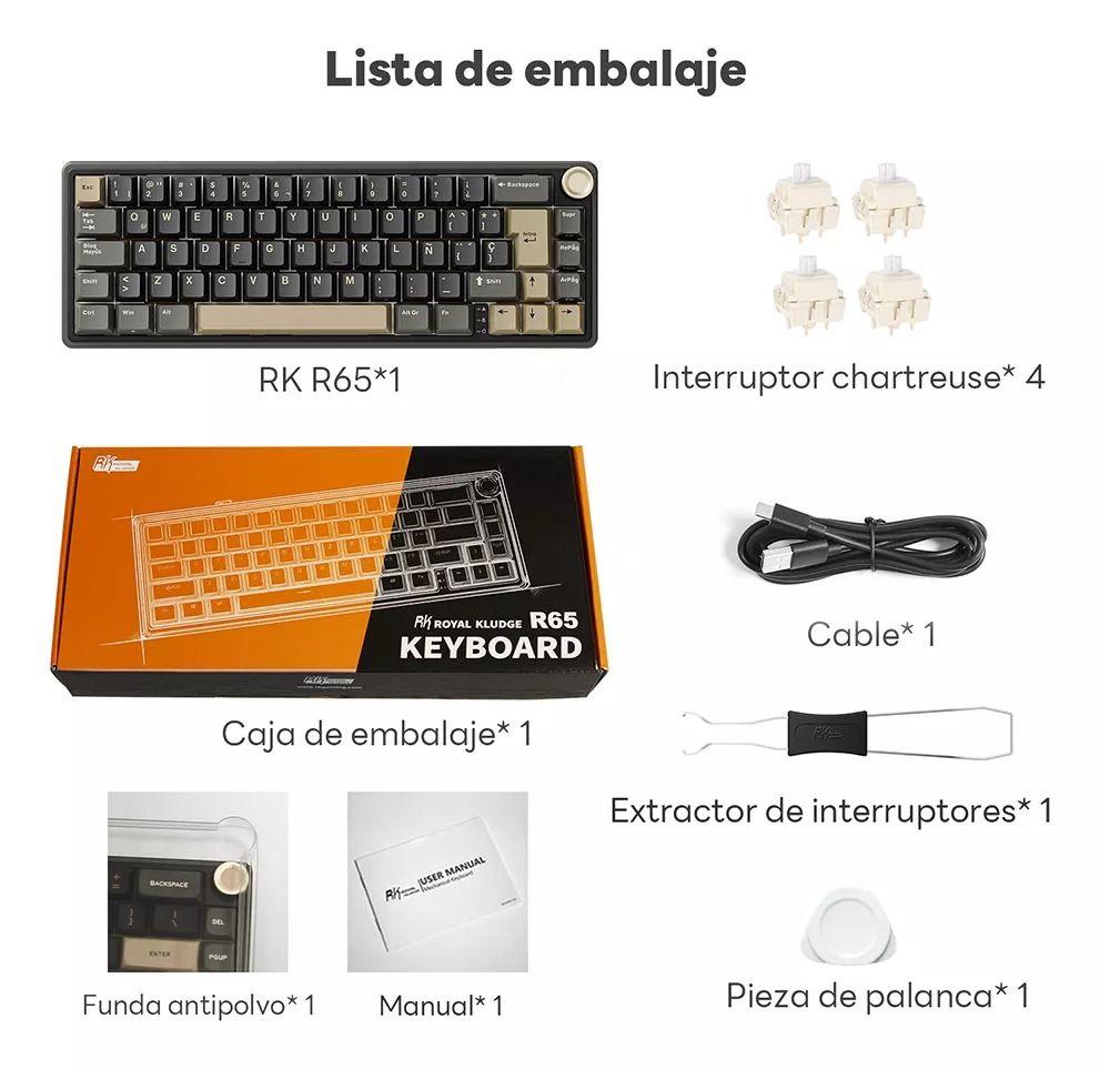 Teclado Mecánico RK R65 65% Gasket Mount - Royal Kludge-5