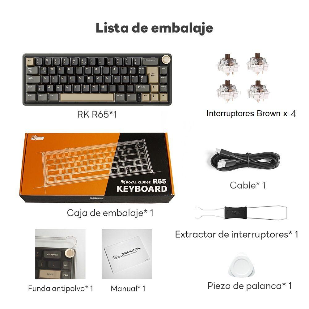 Teclado Mecánico RK R65 Español Brown Switch Royal Kludge-6