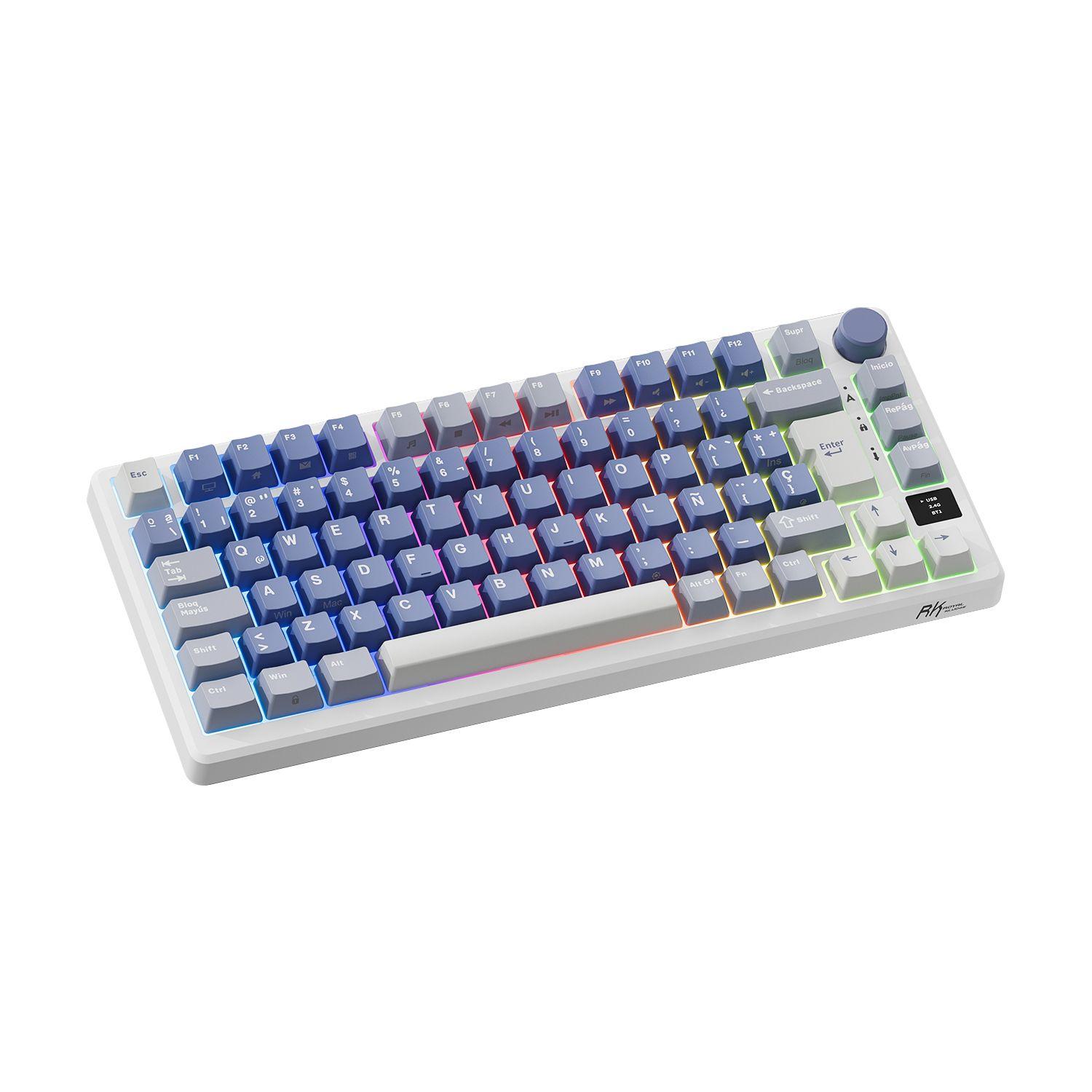 Teclado Mecánico Inalámbrico RKM75 Ocean Blue 75% Español-2