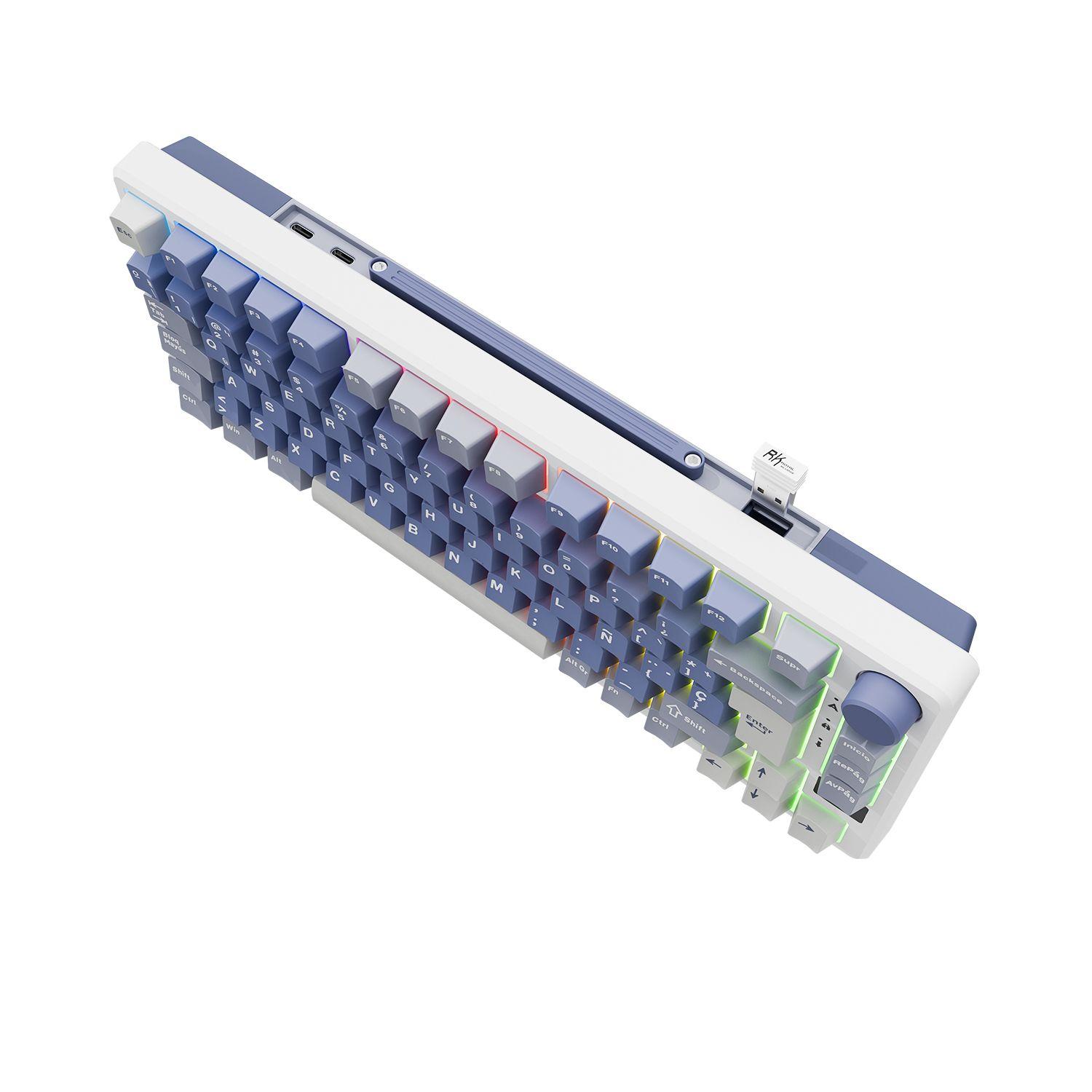 Teclado Mecánico Inalámbrico RKM75 Ocean Blue 75% Español-4