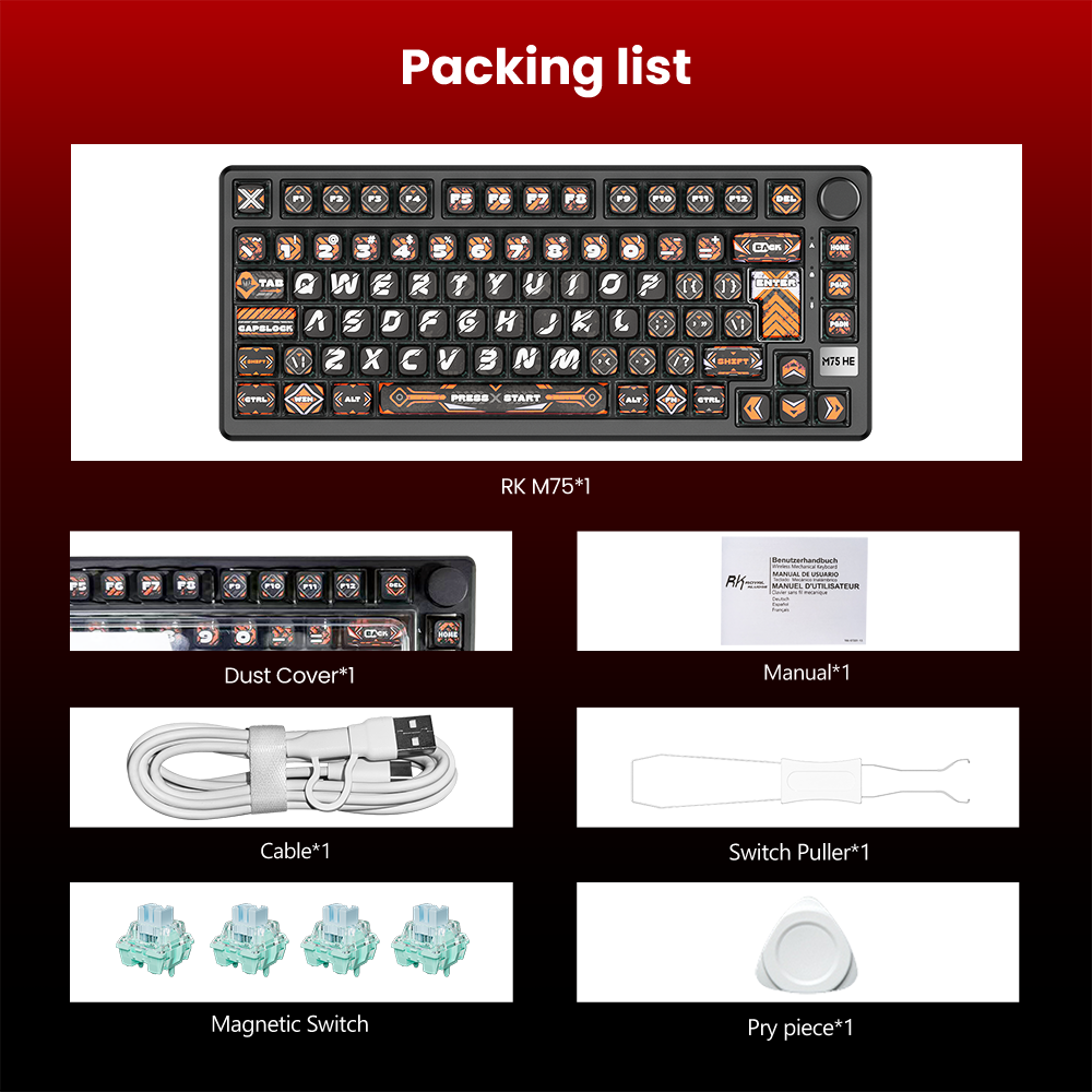 Teclado Magnético Gamer 75% RK RKM75 HE - Royal Kludge-7