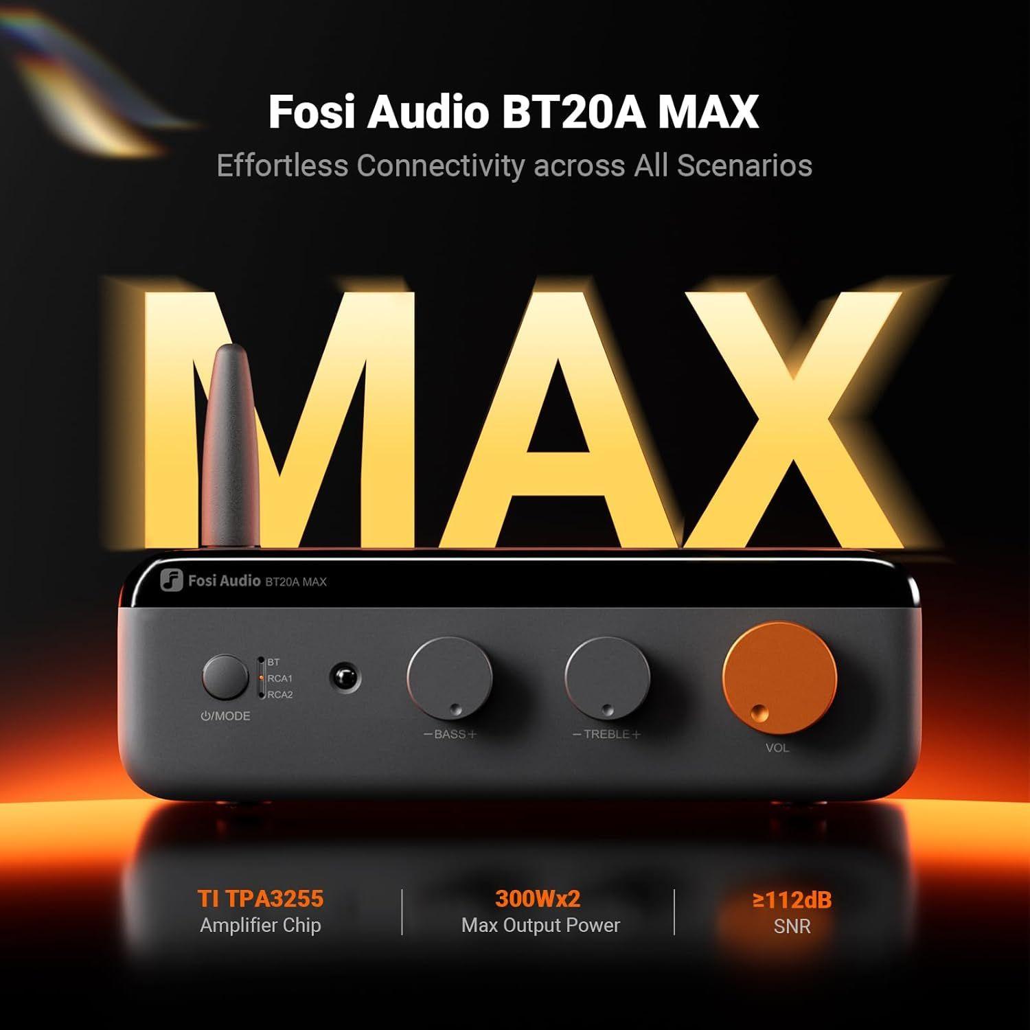 Amplificador Bluetooth 2.1 Fosi Audio BT20A MAX 300W Hi Res-3