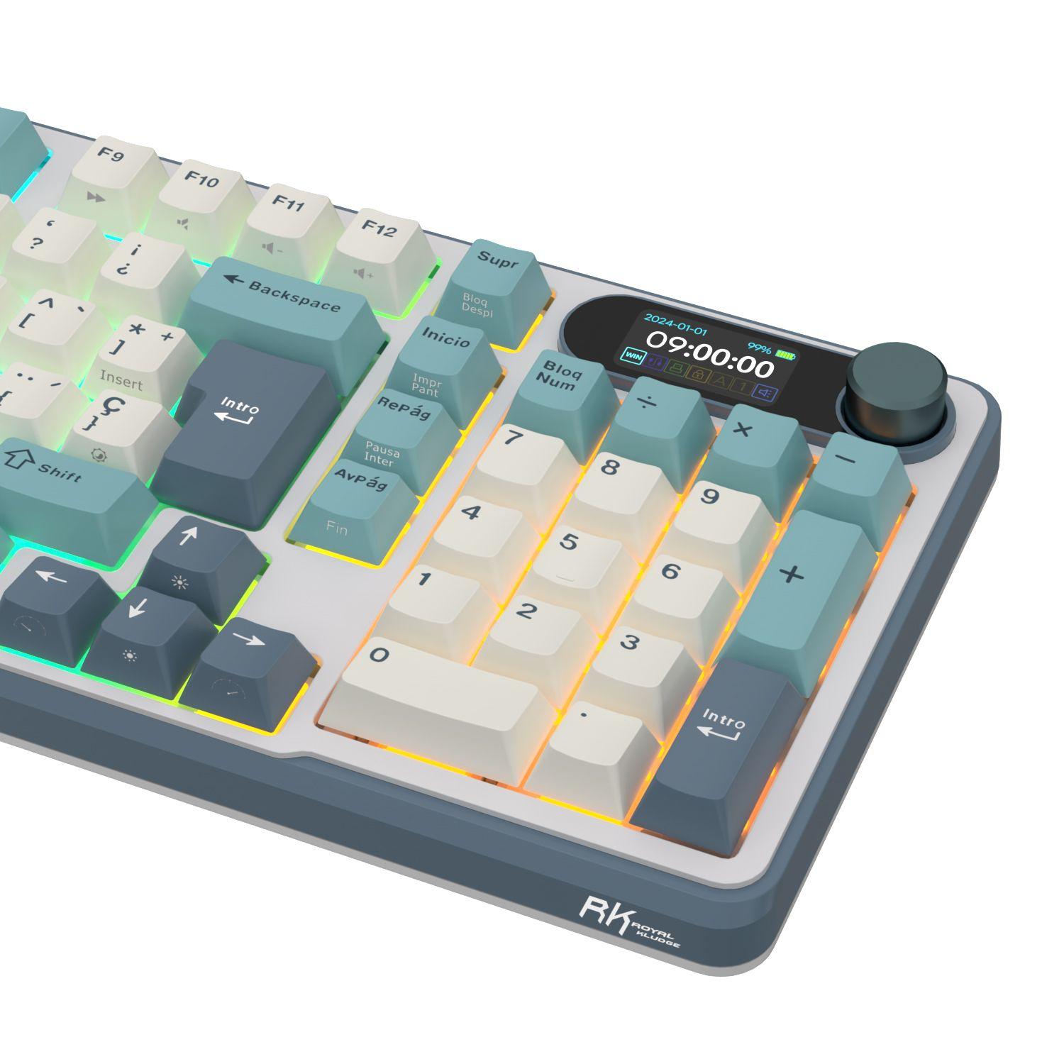 Teclado Mecánico Inalámbrico RKS98 Light Cloud Español 96%-2