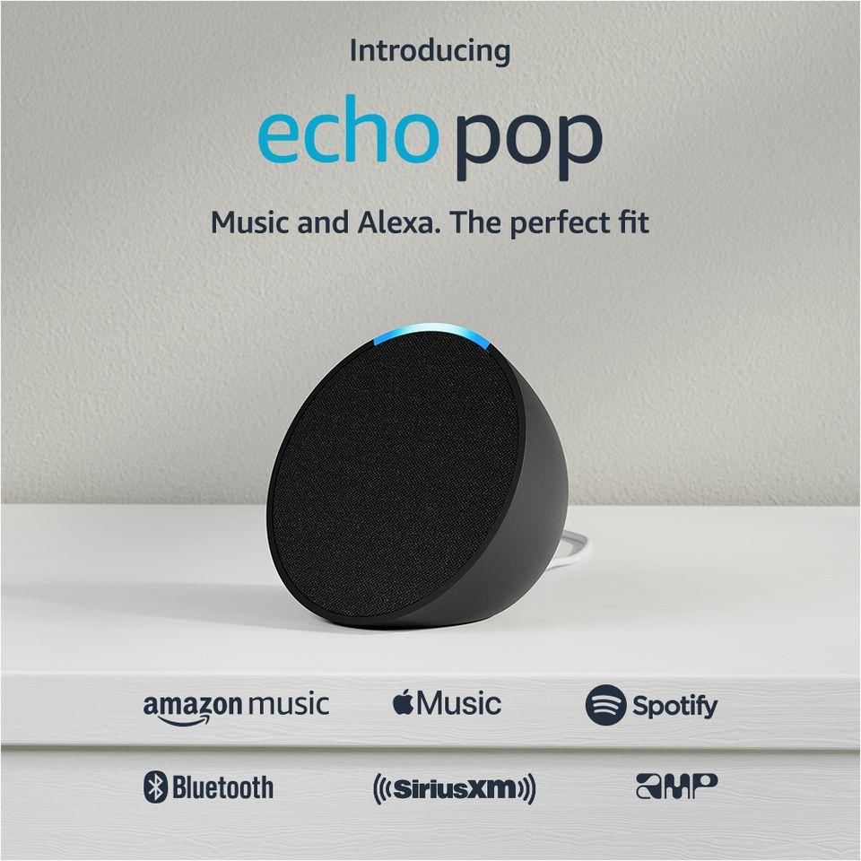 Amazon Echo Pop con Asistente de Voz Alexa - Charcoal-5