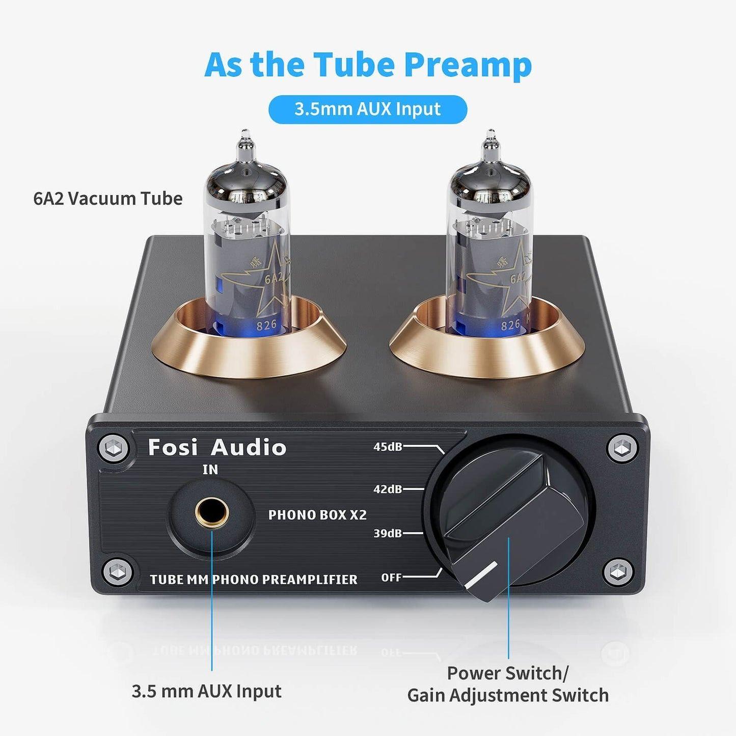 Preamplificador A Tubo HiFi Tornamesas - Fosi Audio Box X2-2