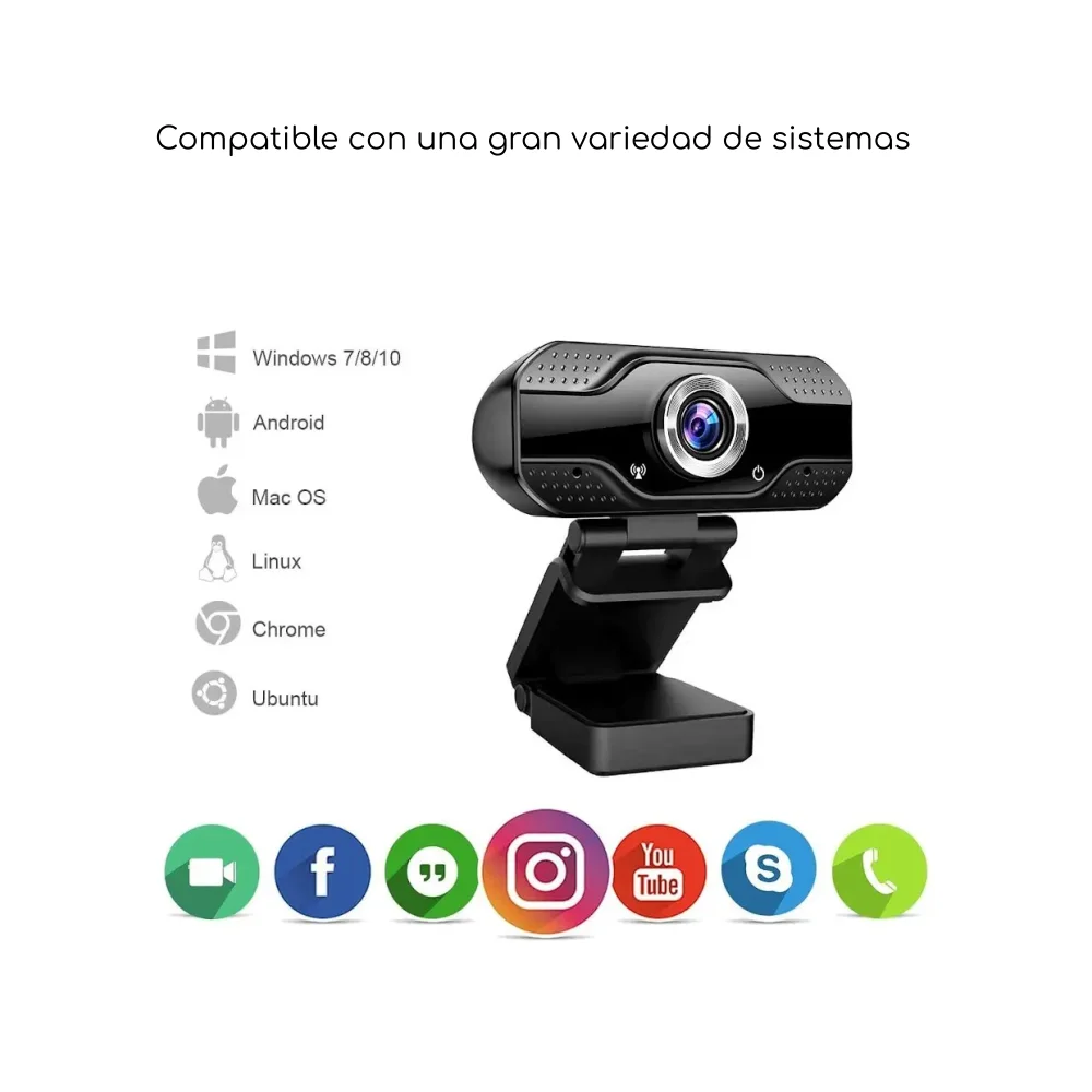 Webcam Videollamadas Pc Con Microfono Hd 720p Webcam Usb 2.0-1