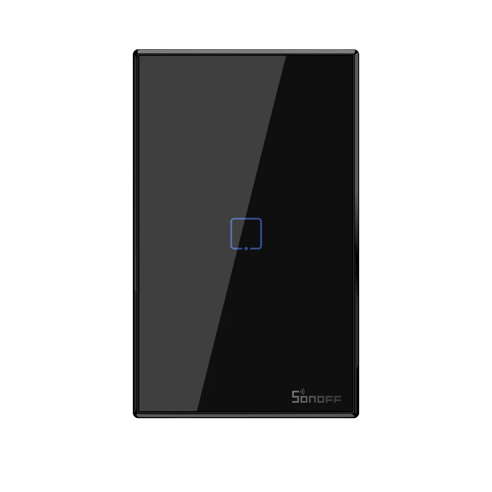 Interruptor Wifi de pared Sonoff RF de 1 canal - Negro-0