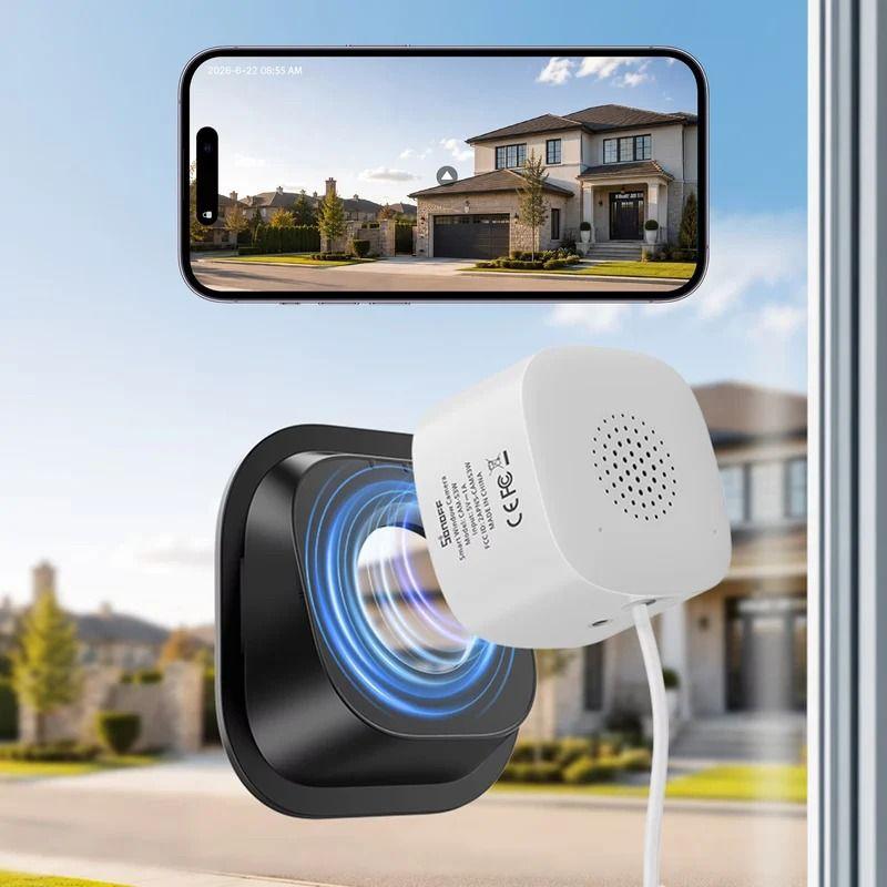 Cámara de Seguridad WiFi 2K para Ventana Sonoff GlassView-1