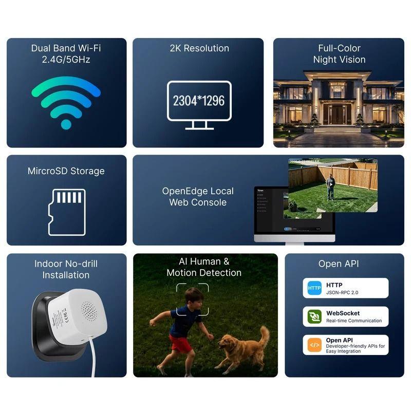 Cámara de Seguridad WiFi 2K para Ventana Sonoff GlassView-2