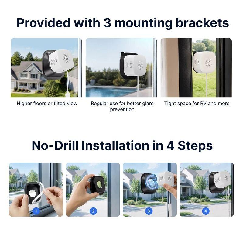 Cámara de Seguridad WiFi 2K para Ventana Sonoff GlassView-3