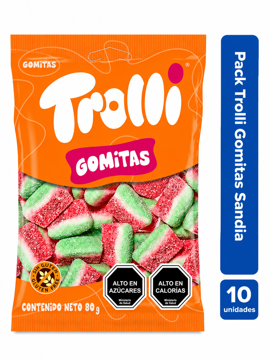 Pack 10 Gomitas Trolli Sandia 80g-0