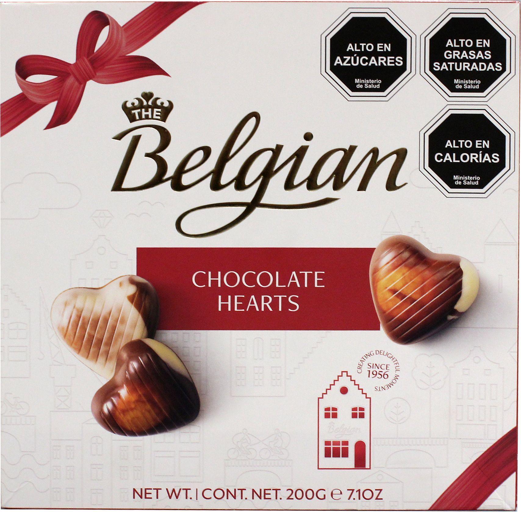 Pack 2 Chocolate Belgian Hearts 200g-0