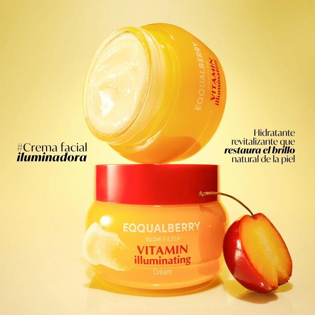 EQQUALBERRY crema iluminadora con vitaminas hidratante 50ml-2