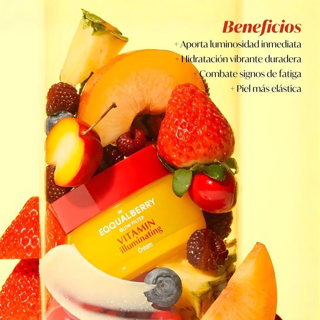 EQQUALBERRY crema iluminadora con vitaminas hidratante 50ml-3