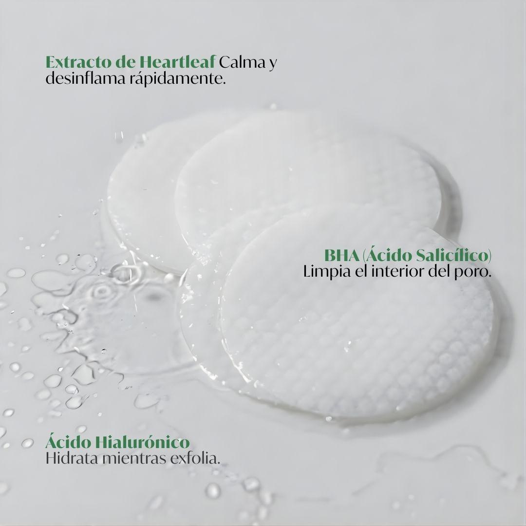 Celimax parches exfoliantes suaves de heartleaf con cido BHA 60unidades-4