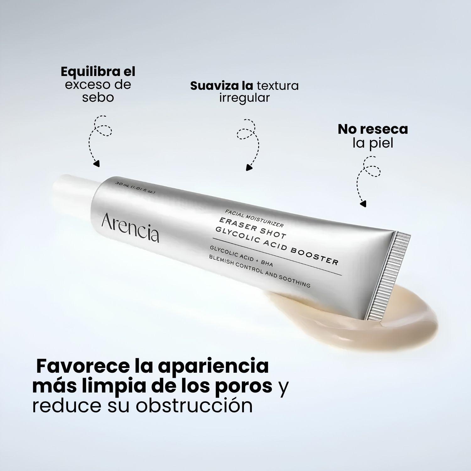 Tratamiento concentrado de Acido glic lico para poros y oleosidad marca ARENCIA 30ml-2