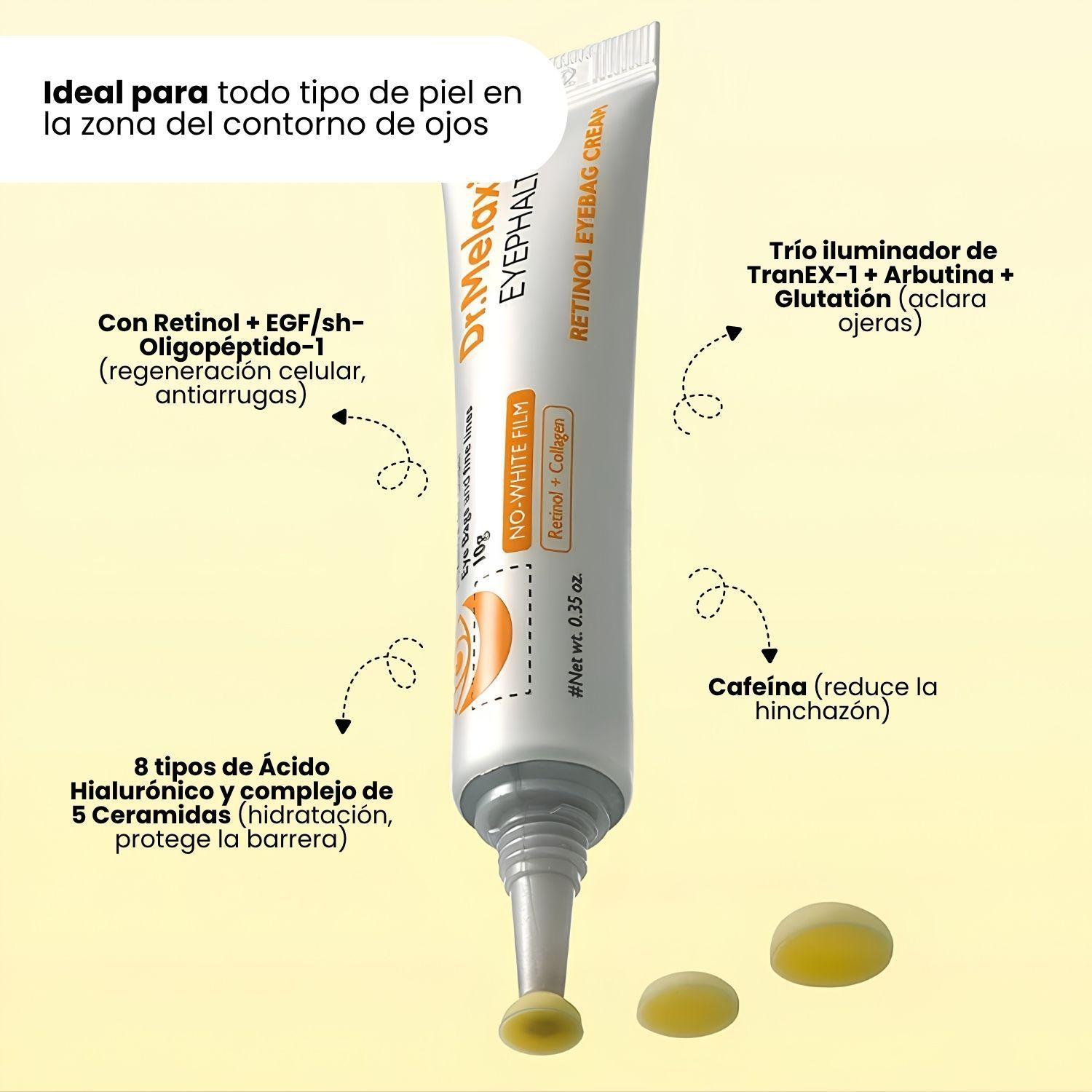 Contorno Ojos Anti Bolsas y Ojeras con RETINOL Dr Melaxin 10g-3