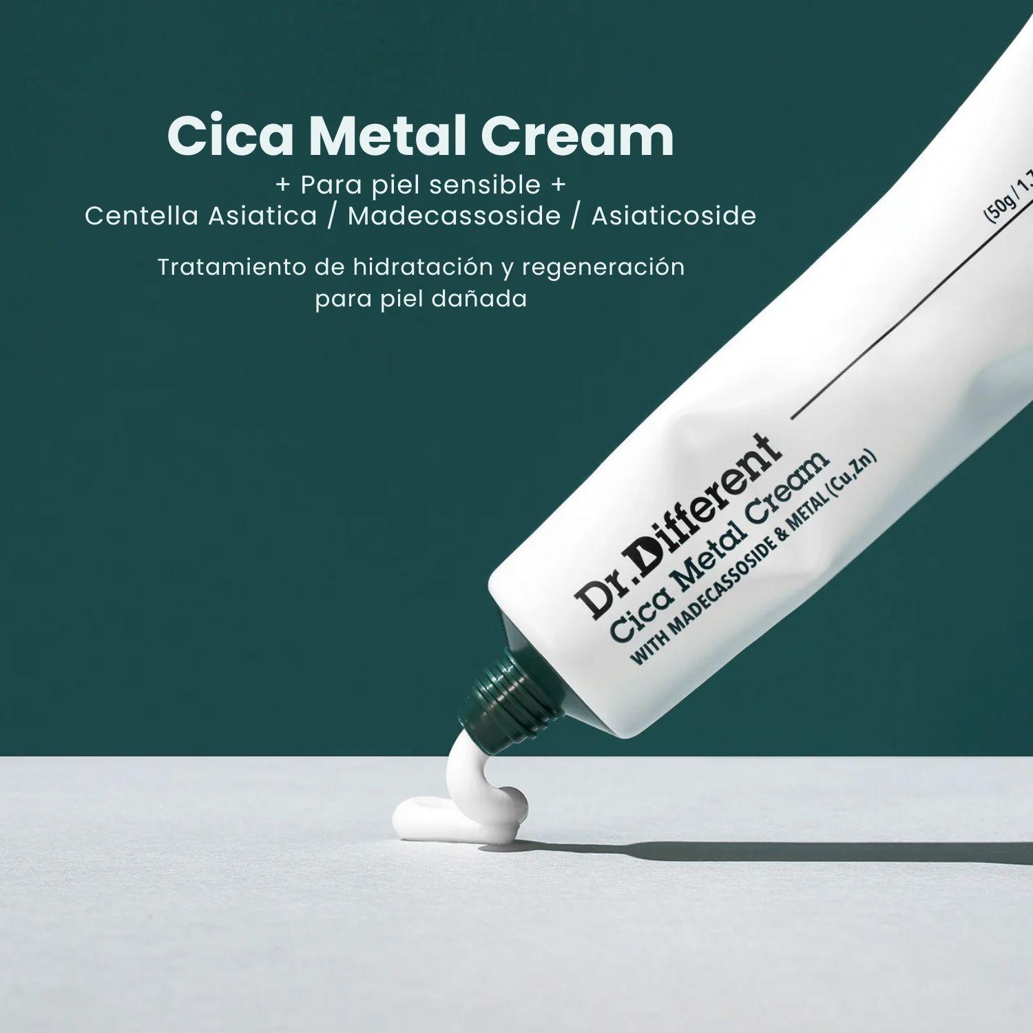 Calmante Coreana Piel Sensible Dr Different CICA Metal cream 50g-2
