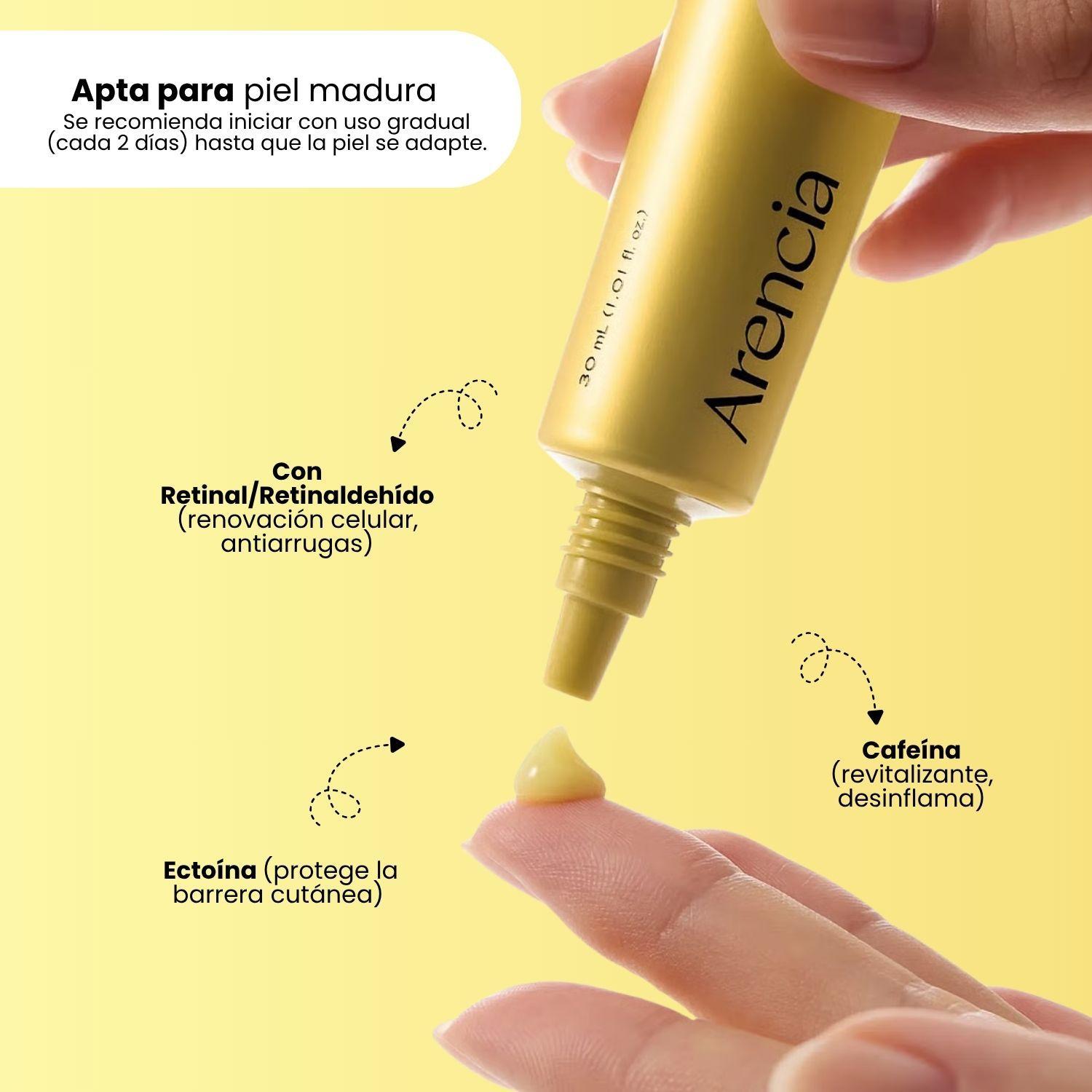 Tratamiento concentrado antiedad de Retinal marca ARENCIA 30ml-3