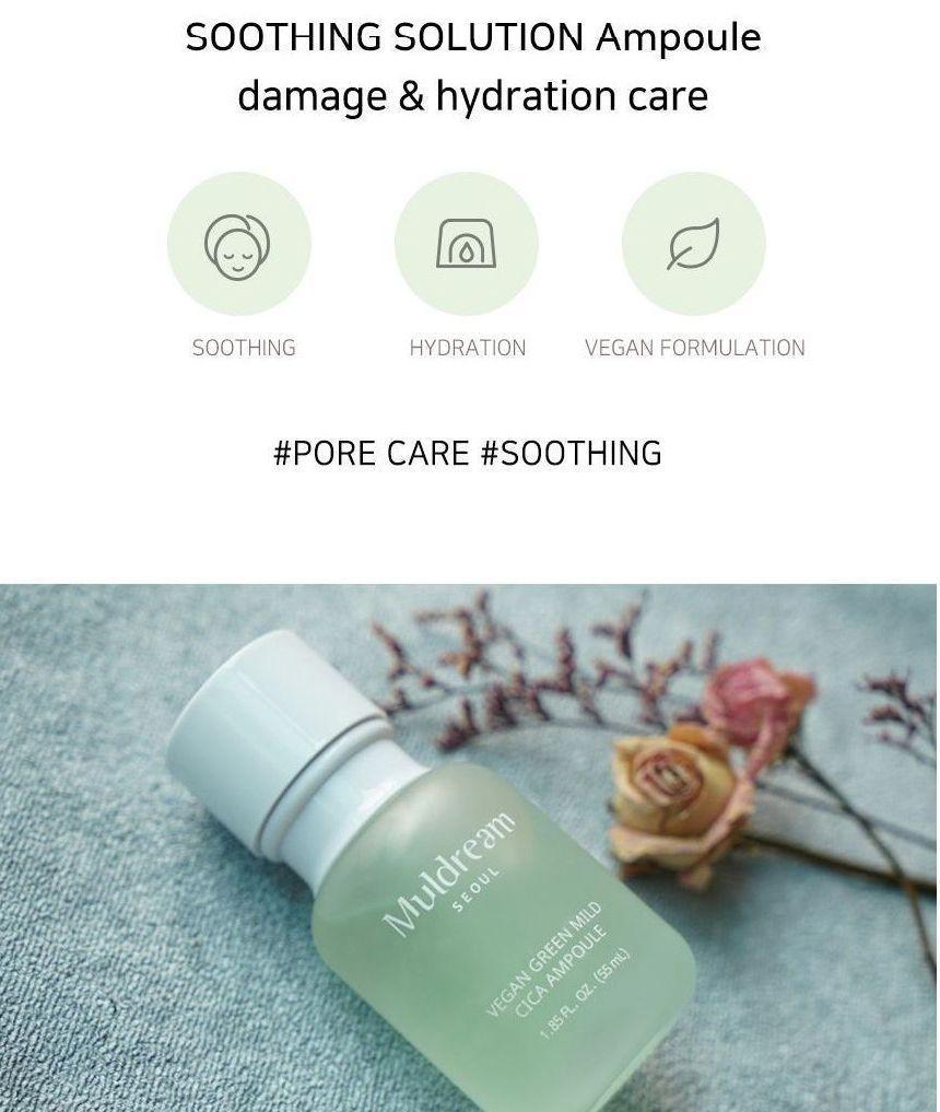 Muldream Ampolla Vegan green mild CICA ampoule-5
