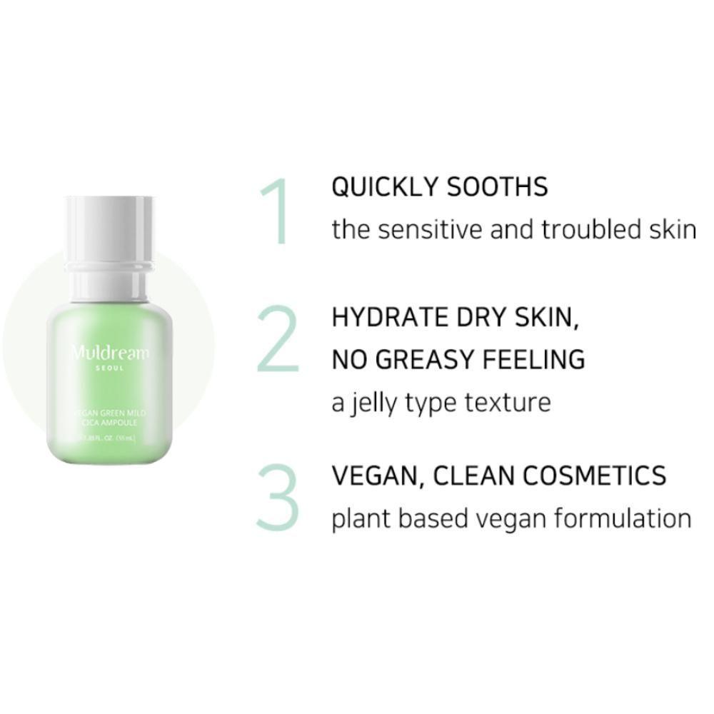 Muldream Ampolla Vegan green mild CICA ampoule-6