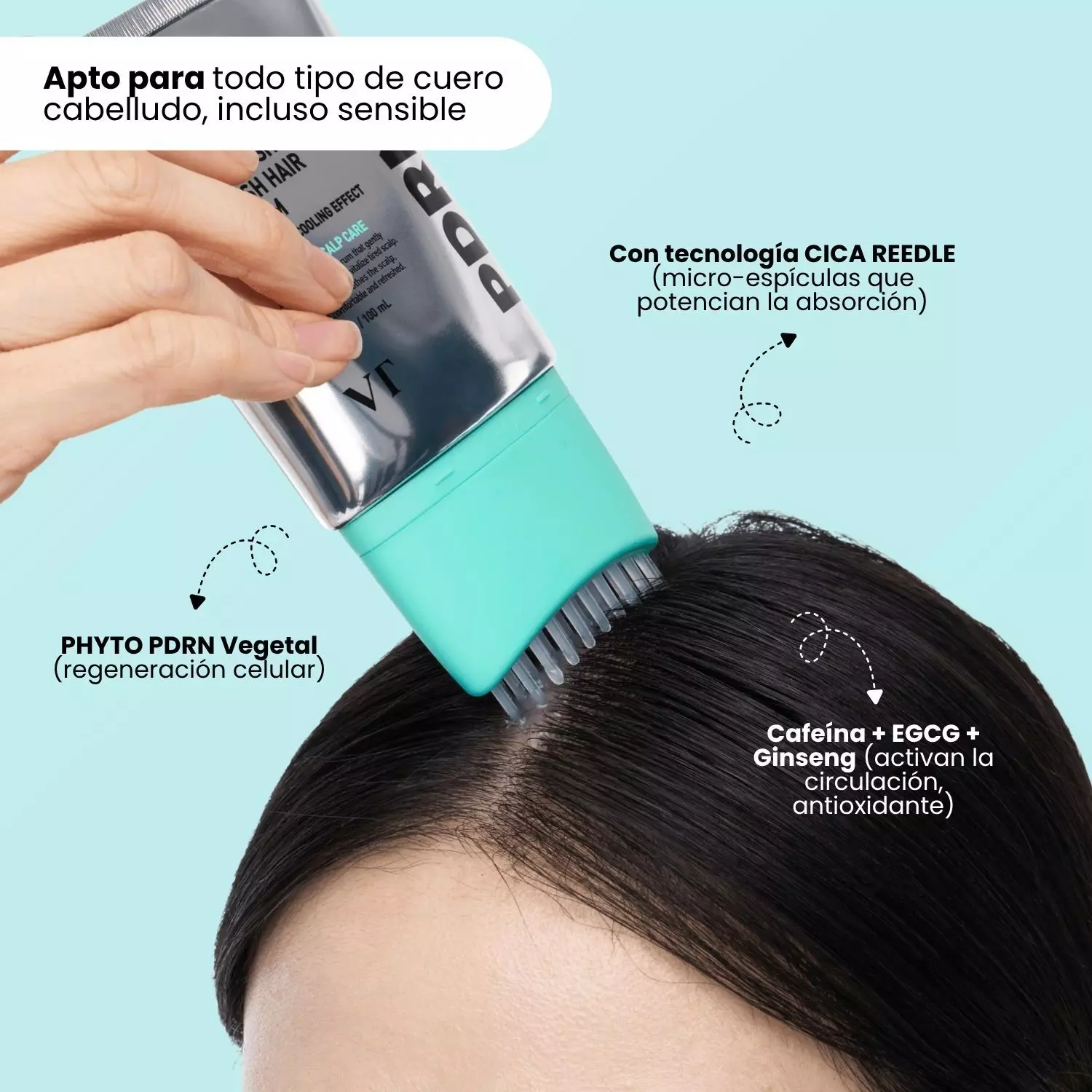 S rum Capilar 4 en 1 con CICA REEDLE y PDRN Vegetal marca VT COSMETICS 100ml-3