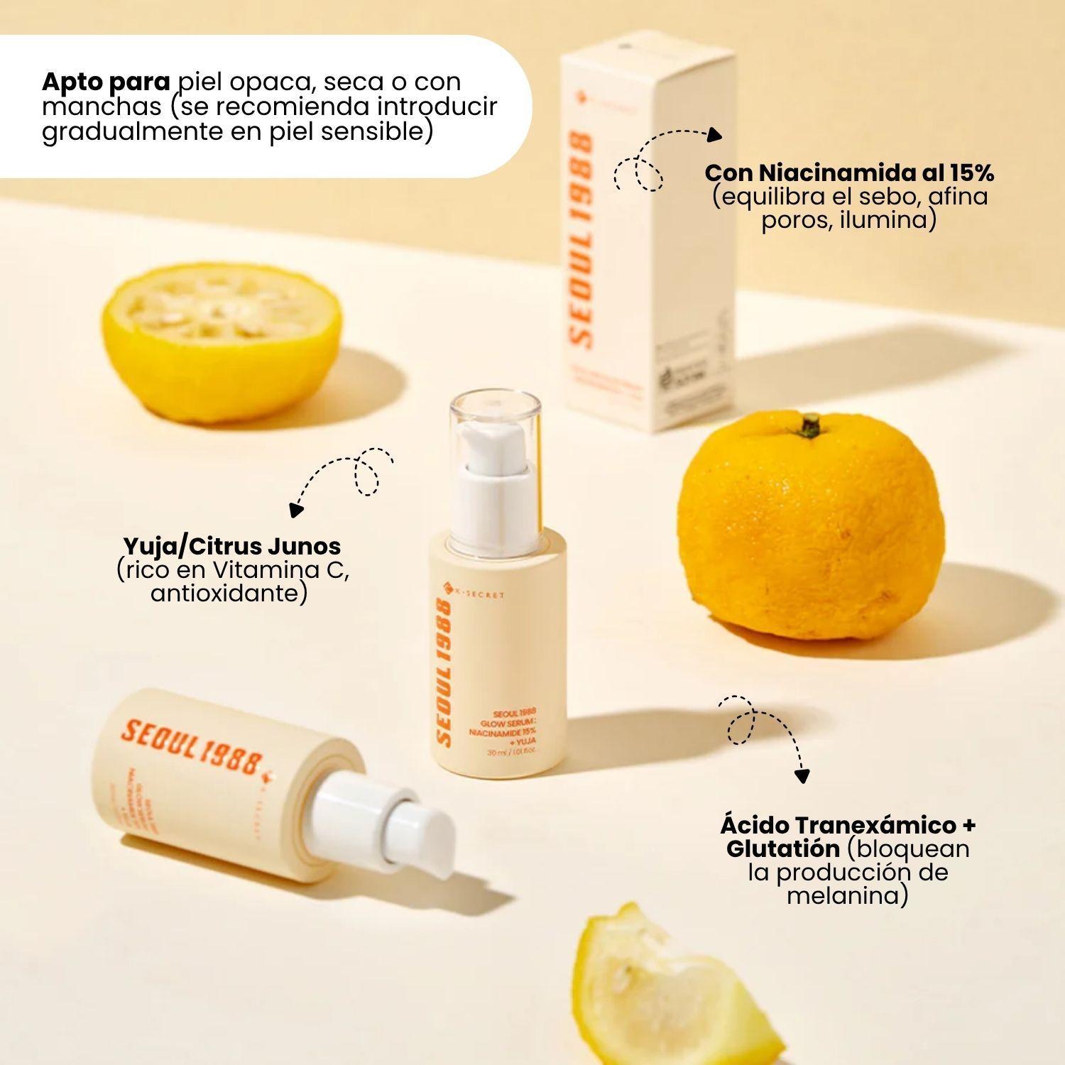 Serum de Alta Concentraci n de Niacinamida y Yuja Iluminador Hidratante Antioxidante KSECRET 30ml-3