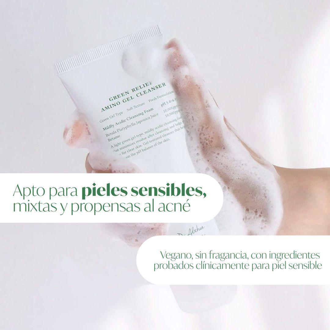 Green Relief Amino Limpiador en gel suave calmante piel sensible-4