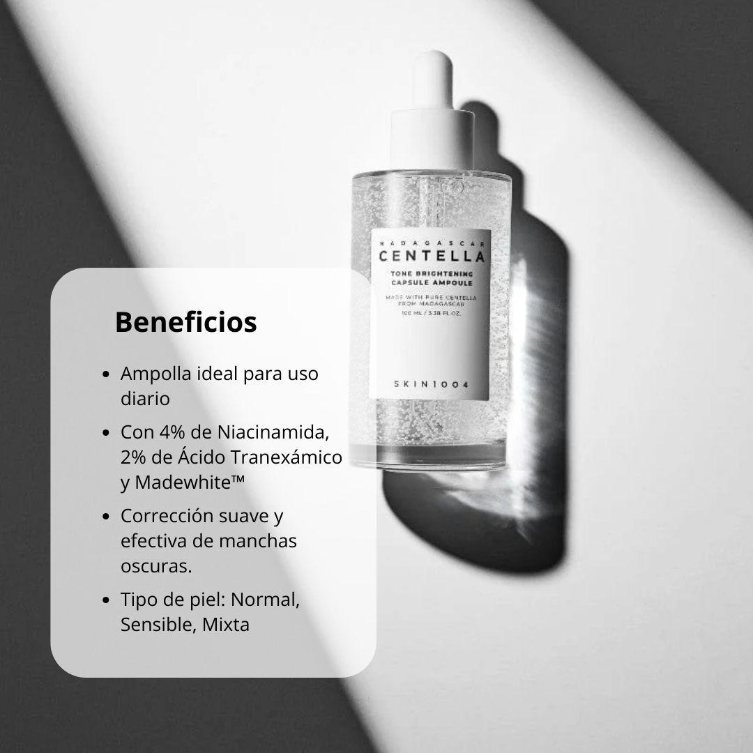 Ampolla en Capsula Tono Iluminador Centella de Madagascar - 100 ml-3