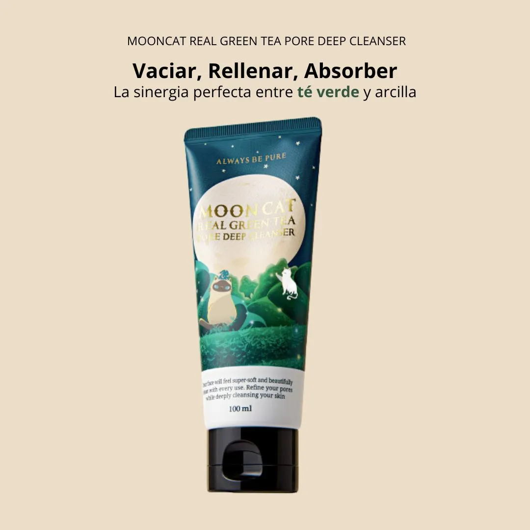 Always Be Pure Limpiador Mooncat Real Green Tea Pore Deep Cleanser-3