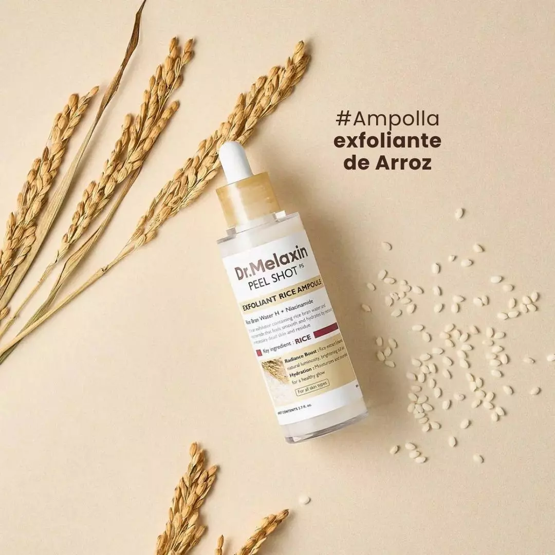 Ampolla peeling exfoliante suave de salvado de arroz 80ml DR MELAXIN-2