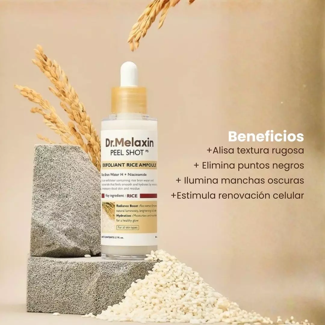 Ampolla peeling exfoliante suave de salvado de arroz 80ml DR MELAXIN-4