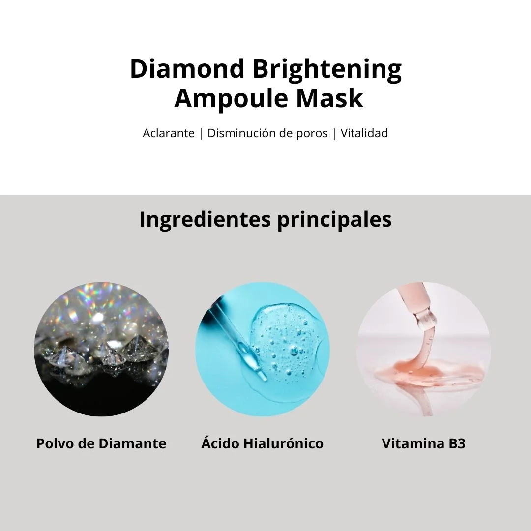 Mascarilla en L mina con Ampolla Iluminadora de Diamantes 10un-3