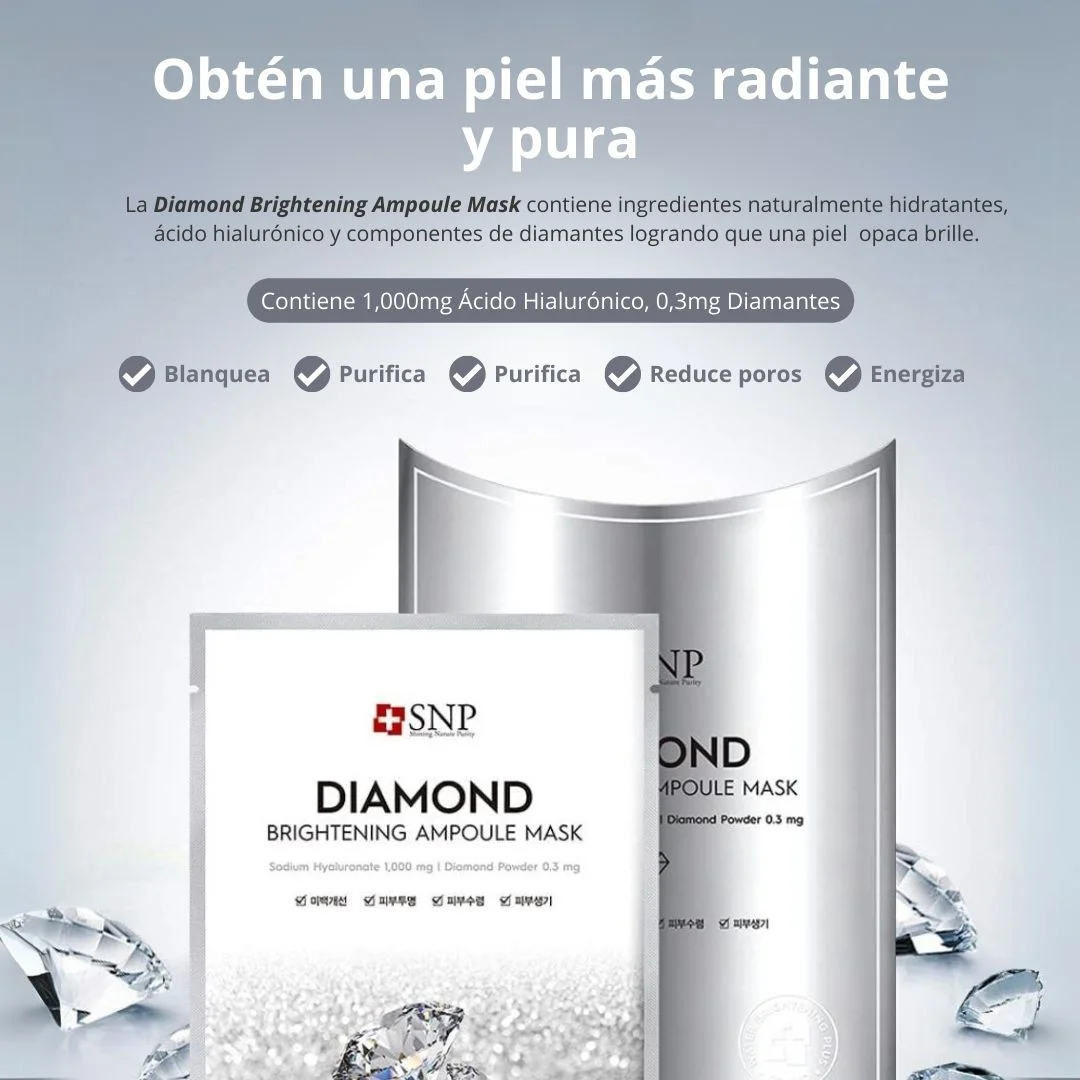 Mascarilla en L mina con Ampolla Iluminadora de Diamantes 10un-6