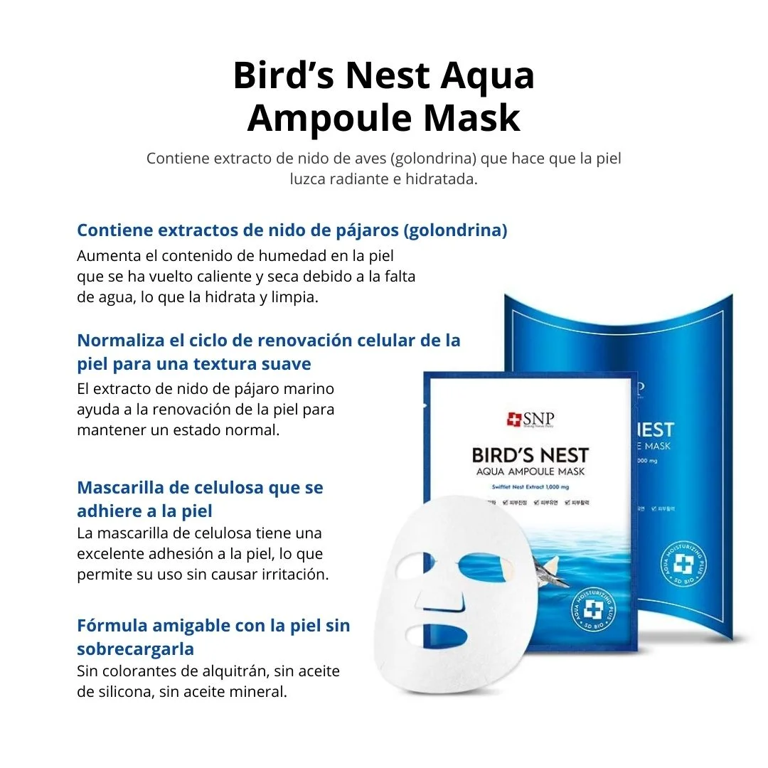 Mascarilla de ampollas Birds Nest Aqua 10un-4