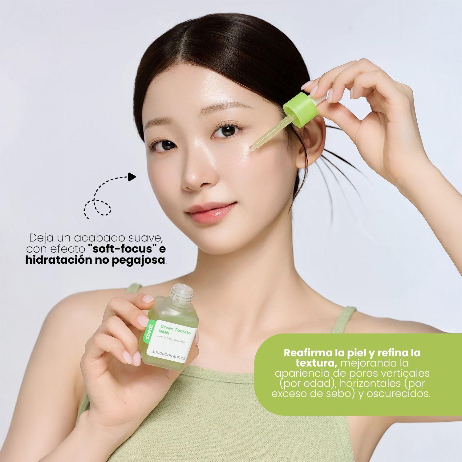 Ampolla Coreana reafirmante para poros de tomate verde Sungboon Editor 40ml-3