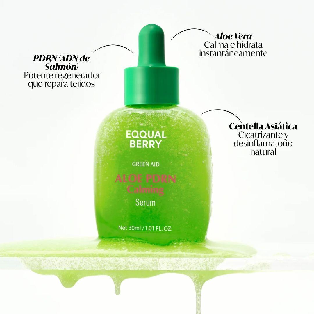 EQQUALBERRY serum de PDRN de Aloe Vera calmante e hidratante 30ml-4