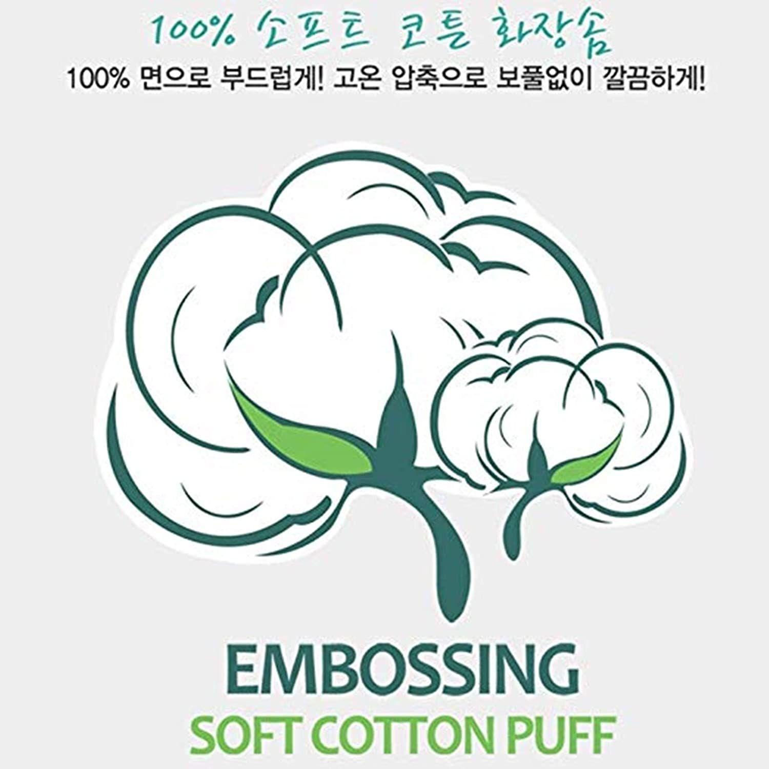 Medi Flower P talos de Algod n Embossing Soft Cotton Puff-1