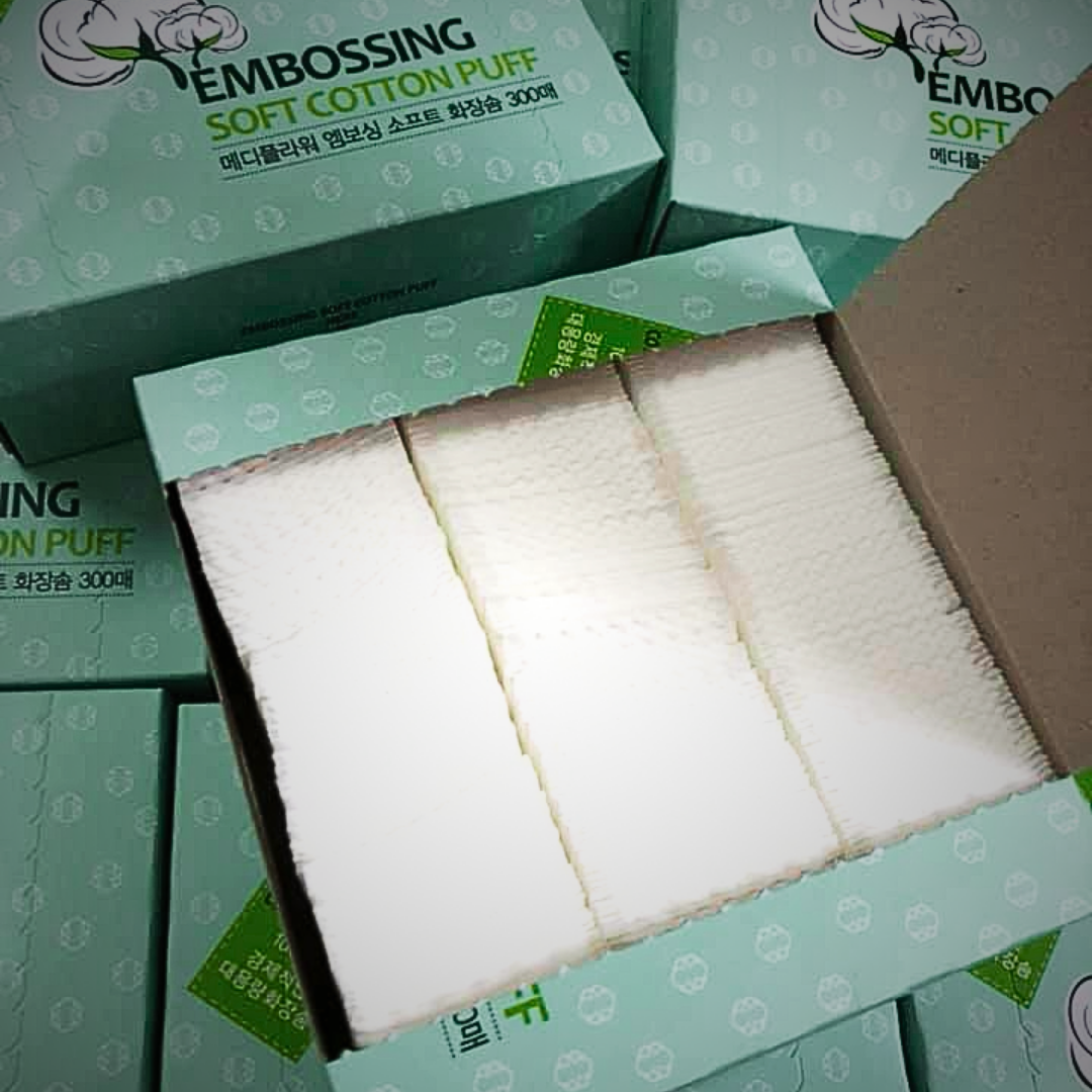 Medi Flower P talos de Algod n Embossing Soft Cotton Puff-2