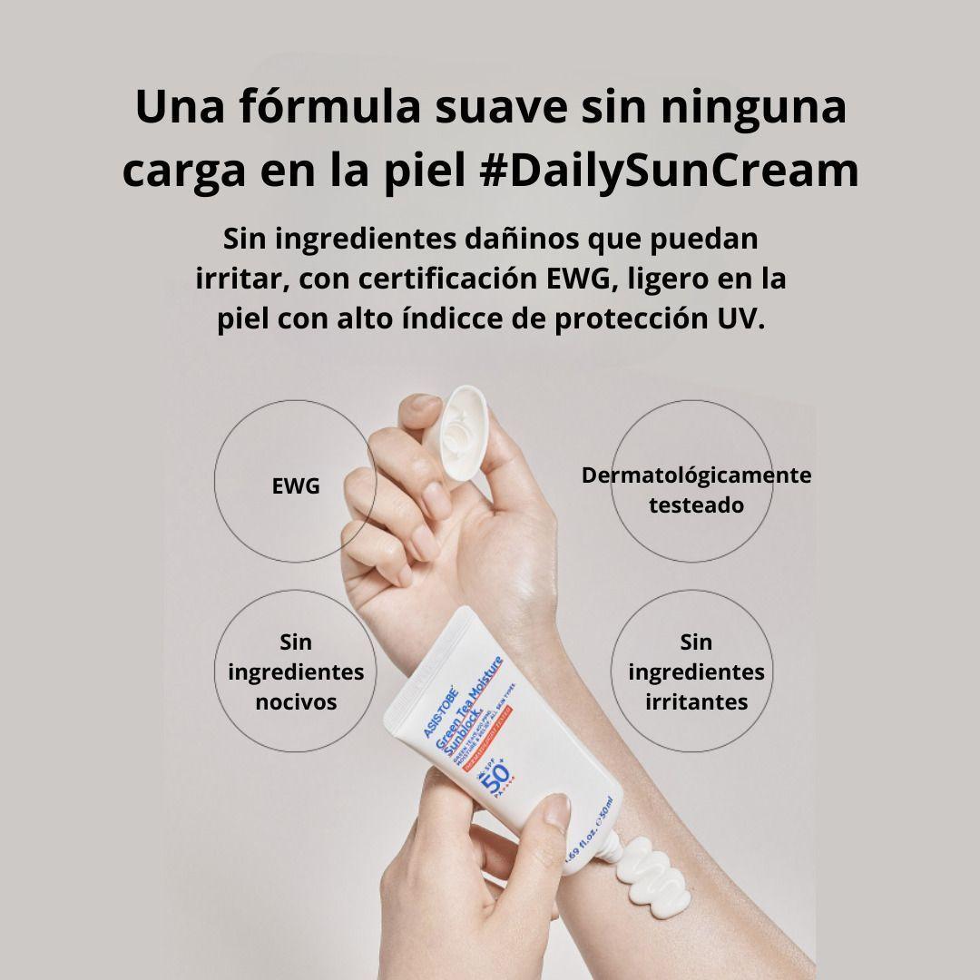 Asis Tobe Protector Solar Green Tea Moisture Sunblock-6