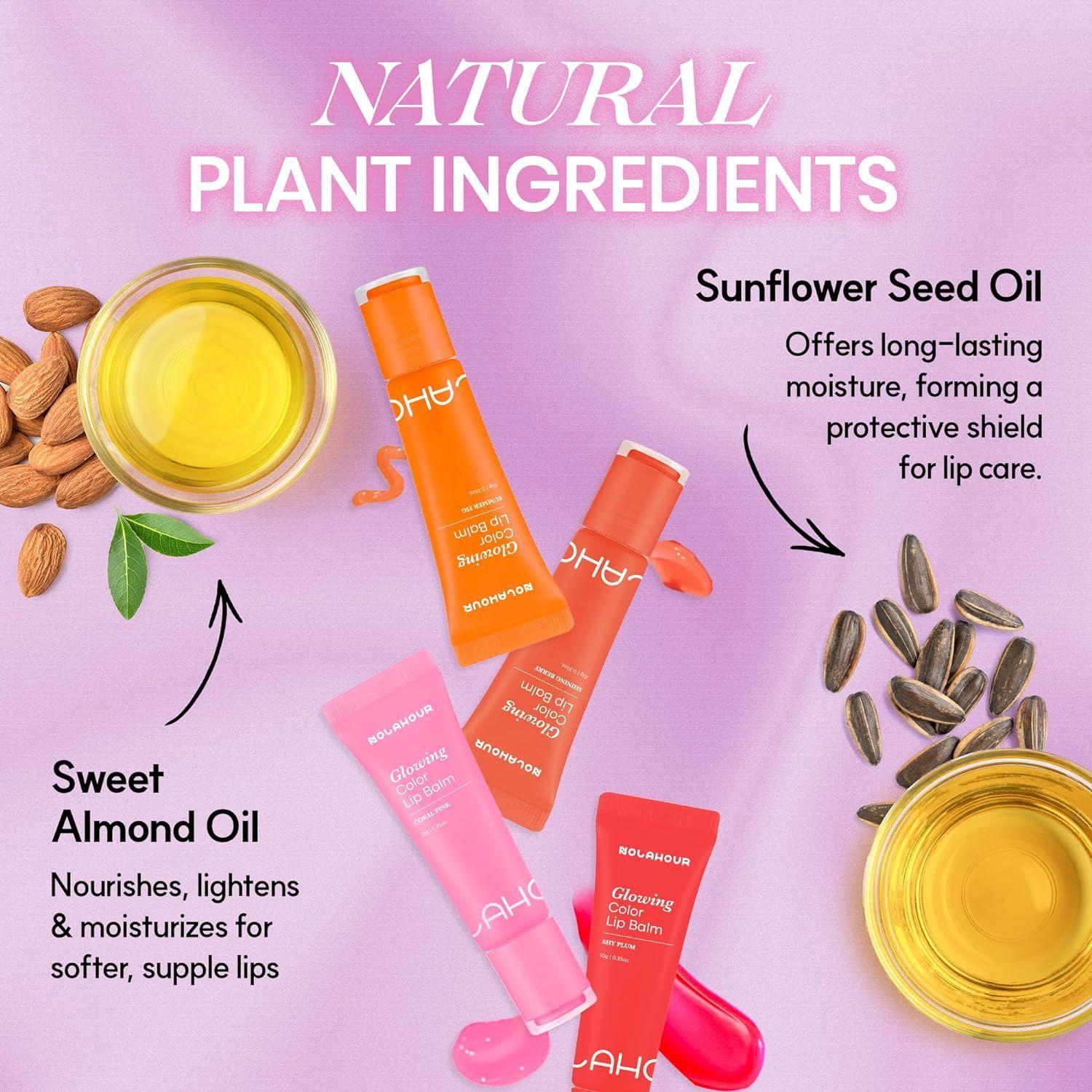 Glowing Color Lip Balm Coral Pink-5