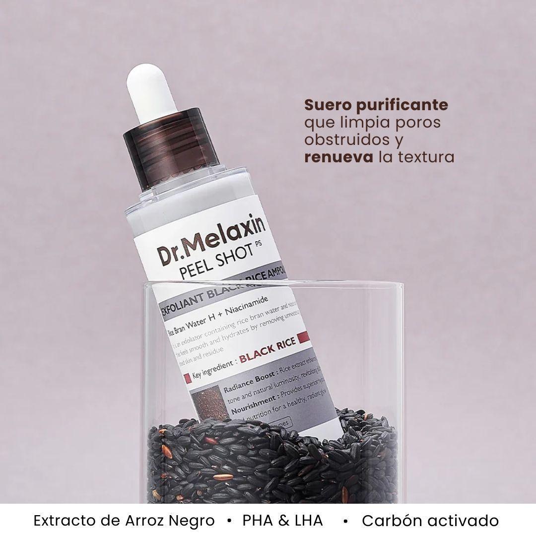 Ampolla peeling exfoliante de arroz negro 80ml DR MELAXIN-3