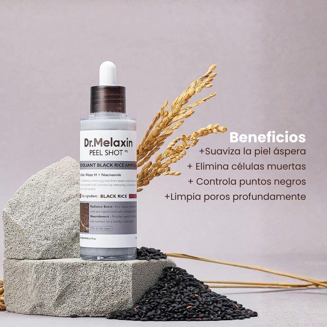 Ampolla peeling exfoliante de arroz negro 80ml DR MELAXIN-4