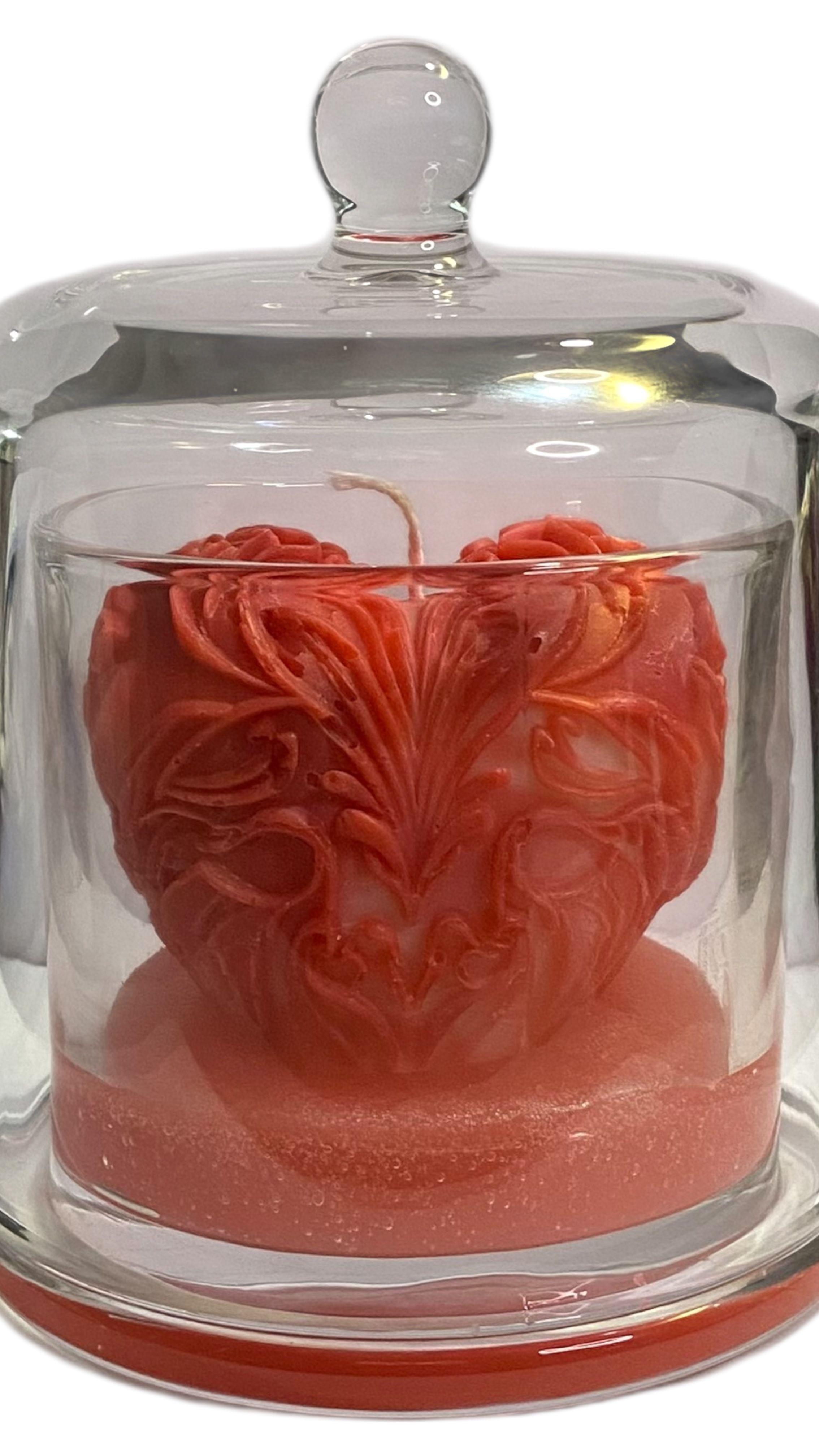 Vela Decorativa con Dise o de Coraz n y Aroma Cera de Soja-2