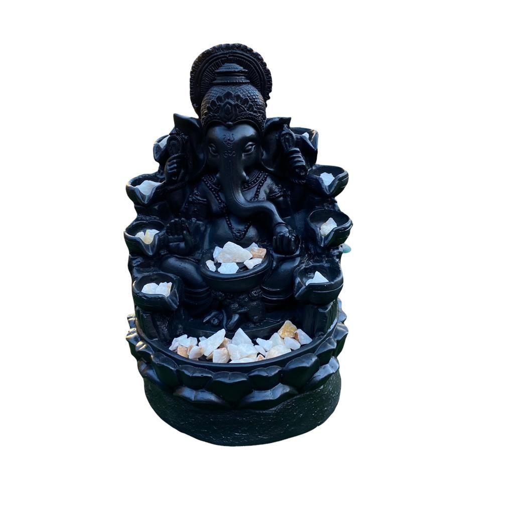 Ganesha Sobre Pileta Cuarzo 40 cm -0