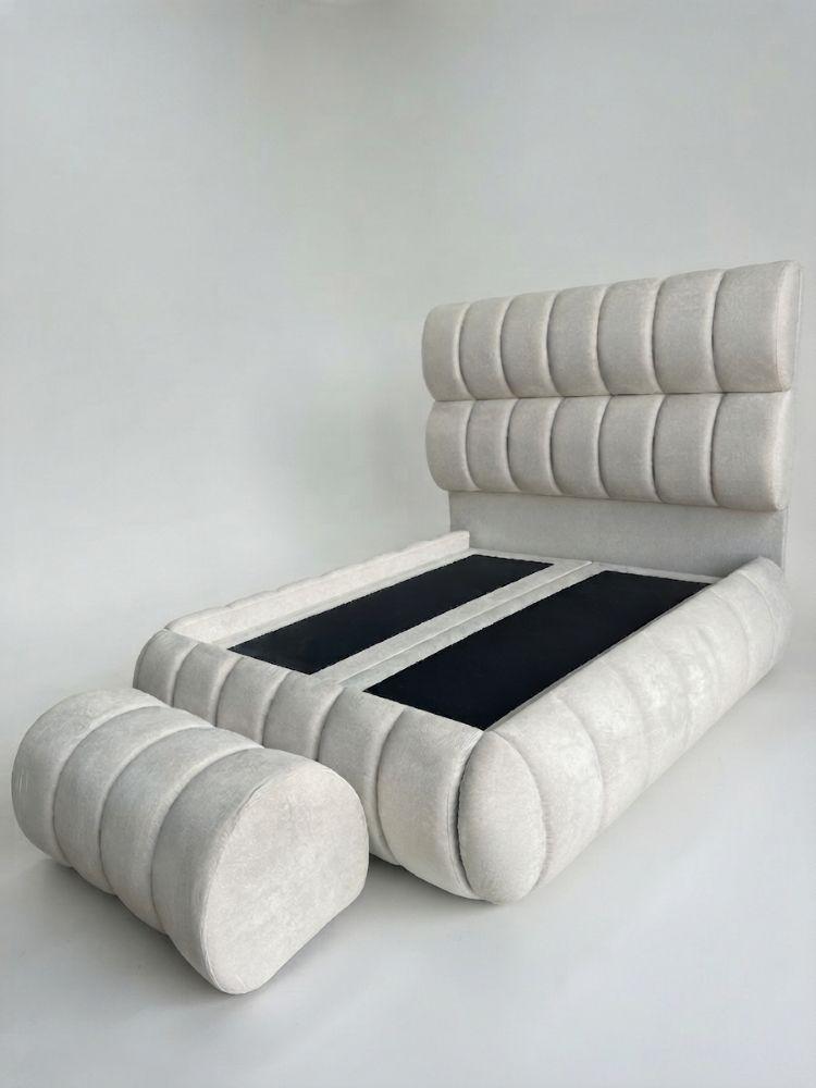 CAMA NUBE BA L Y BANQUETA DOS PLAZAS CRUDO LINO-5