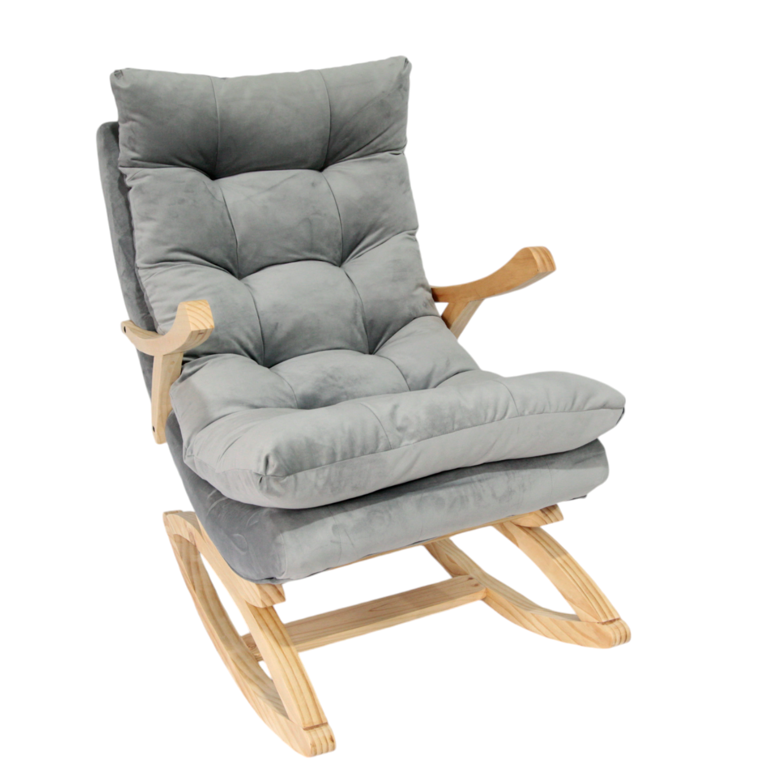 SILLA MECEDORA COQUETTE CON APOYA BRAZO GRIS FELPA-2